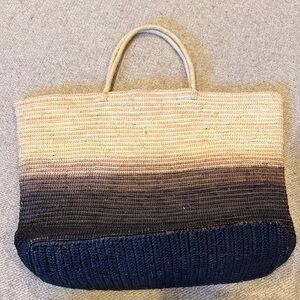 Freya Ombre Straw Raffia Large Beach Bag
